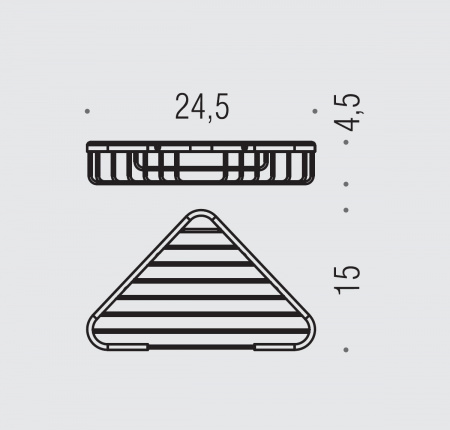 Фото полка-сетка подвесная угловая colombo design basic b2734