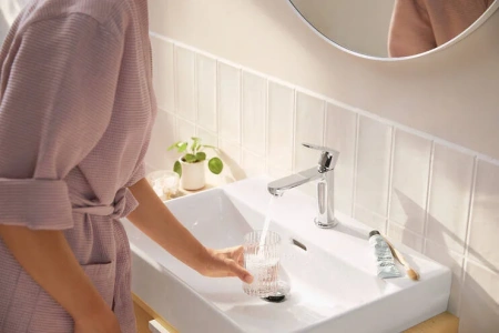 Фото смеситель для раковины hansgrohe rebris s 72520000