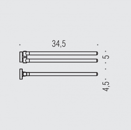 Фото полотенцедержатель двойной colombo design basic 34,5 см b2712