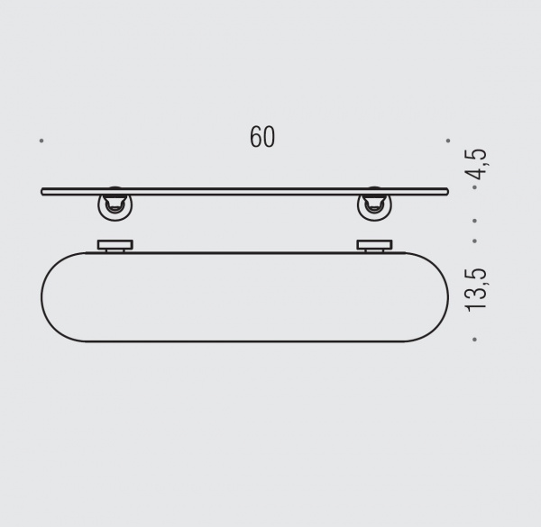 Фото полка подвесная colombo design basic b2716