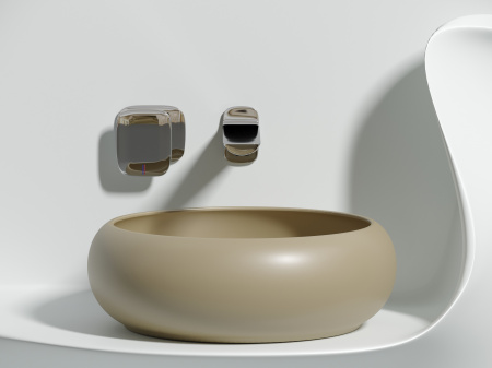Фото раковина накладная ceramicanova element 36 см, цвет: капучино cn6050mc
