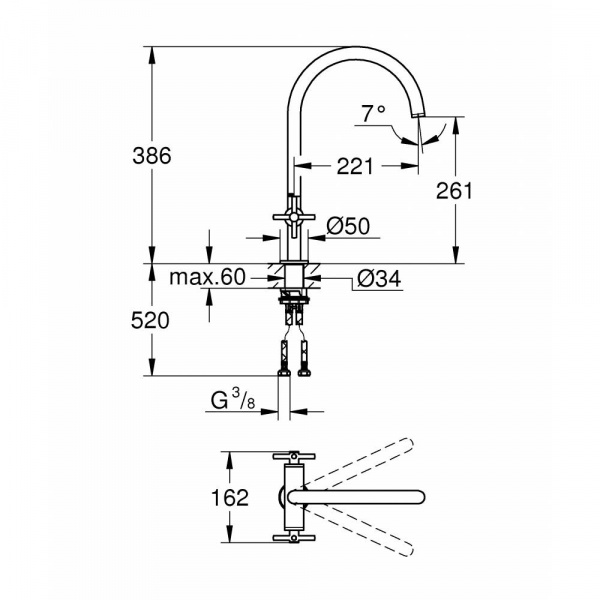 Фото смеситель для кухни grohe atrio new 30362000, цвет: хром
