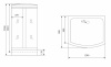 Фото душевая кабина timo comfort t-8815c 120x90 см