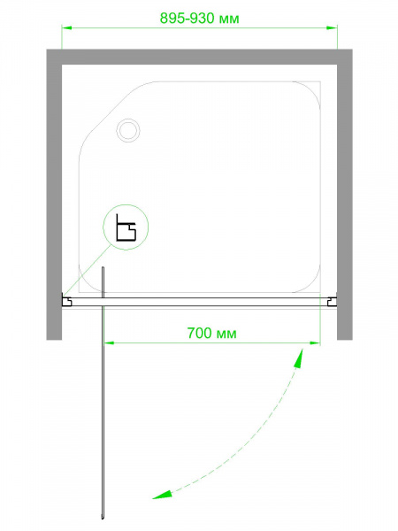 Фото душевая дверь royal bath hv rb90hv-c-ch 90 см