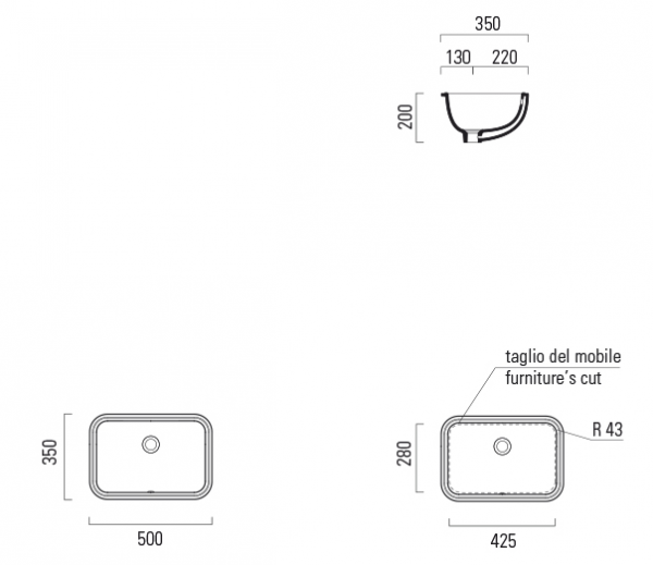 Фото раковина gsi classic 50 см 724711