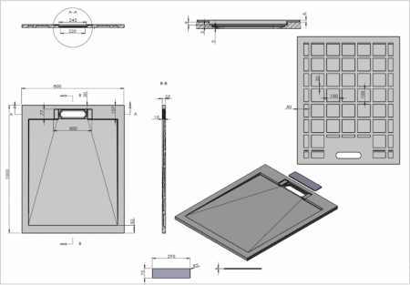 Фото поддон из искуственного камня esbano luxe 100x80 см esp-lx108b
