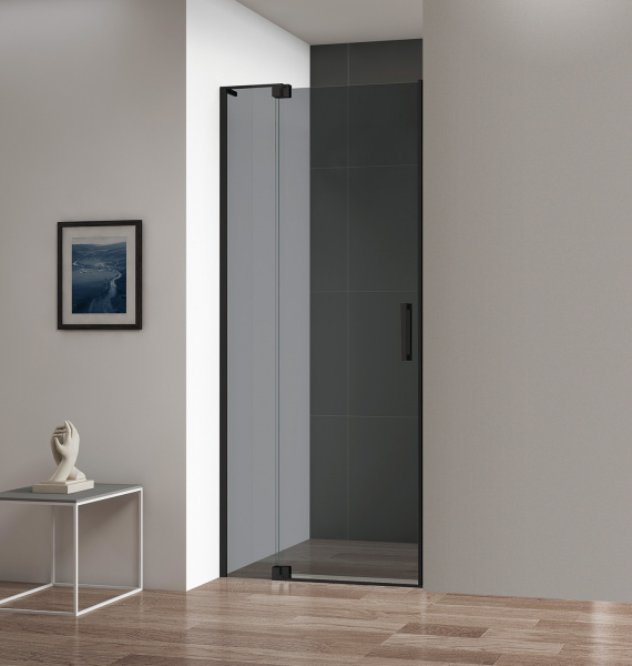 Фото душевая дверь cezares slider-b-1-70/80-grigio-nero 70 см