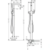 Фото напольный смеситель для ванны hansgrohe tecturis s 73440700