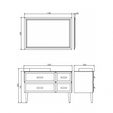 Фото зеркало comforty империя 120 см 4143506