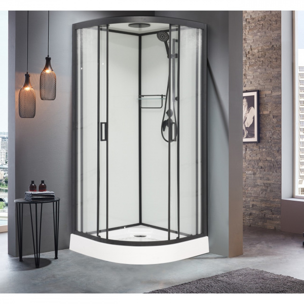 Фото душевая кабина душевая кабина frank f408 black 80x80 см 800804