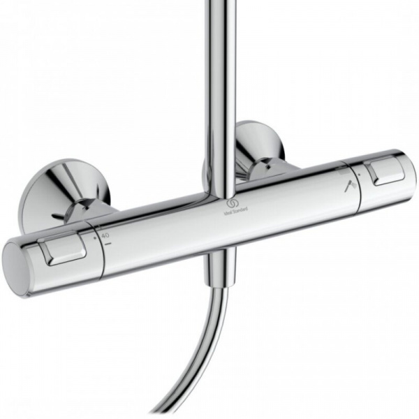 Фото душевая стойка ideal standard ceratherm t25 a7627aa термостатическая, цвет хром