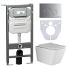 Унитаз с инсталляцией Сет 4 в 1 Ceramicanova CN3007_1001M_1000