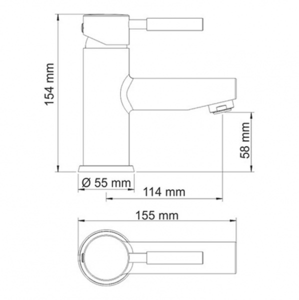 Фото смеситель для раковины wasserkraft wern 4203