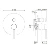 Фото встраиваемый смеситель для ванны gattoni circle two 9134/91no