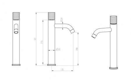 Фото смеситель для раковины boheme stick 122-bcr