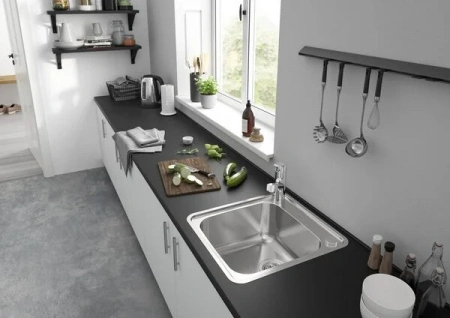 Фото смеситель для кухонной мойки hansgrohe focus 71814000