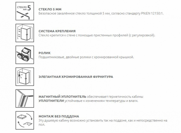 Фото душевое ограждение radaway classic c 80x80 см 30060-04-06