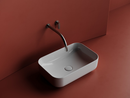 Фото раковина накладная ceramicanova element 51 см, цвет: белый cn5043