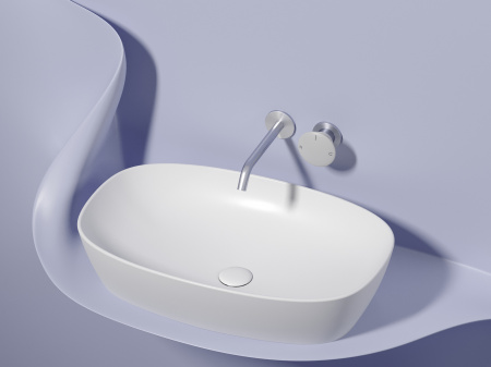 Фото раковина накладная ceramicanova element 60 см, цвет: белый cn6049mw