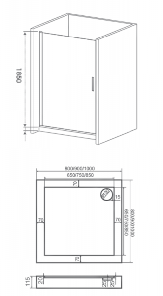 Фото душевая дверь good door mokka dr-80-c-we 80 см мк00011