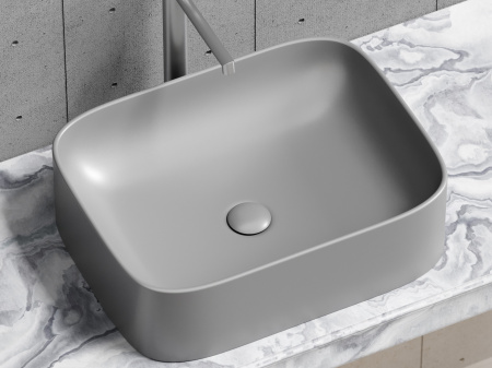 Фото раковина накладная ceramicanova element 50.5 см, цвет: антрацит cn6052mh
