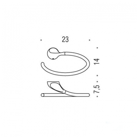 Фото полотенцедержатель кольцо colombo design melo 23 см b1231