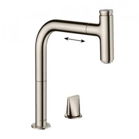 Фото смеситель для кухонной мойки hansgrohe metris select 73804800