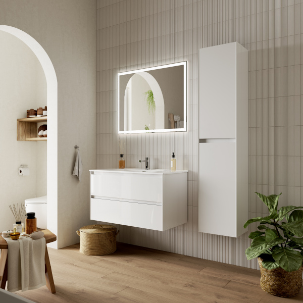 Фото тумба под раковину sancos cento 90 см, цвет: белый глянец cn90w