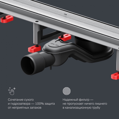 Фото душевой трап am.pm masterflow 70 см w01sc-u11-070-04sb