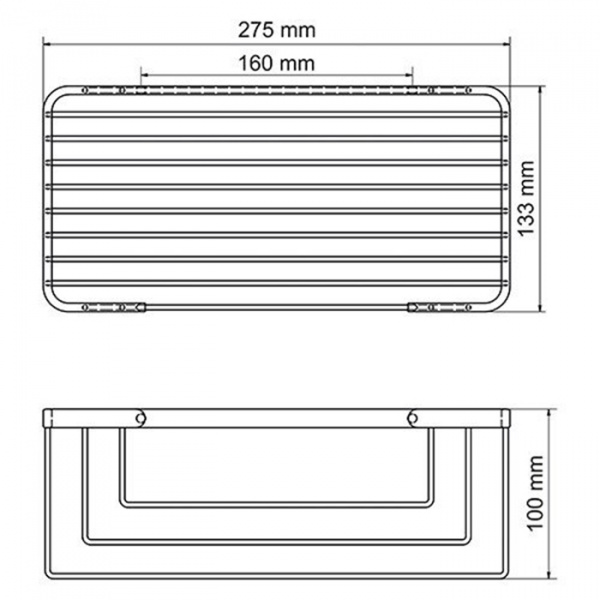 Фото полка металлическая wasserkraft k-711white