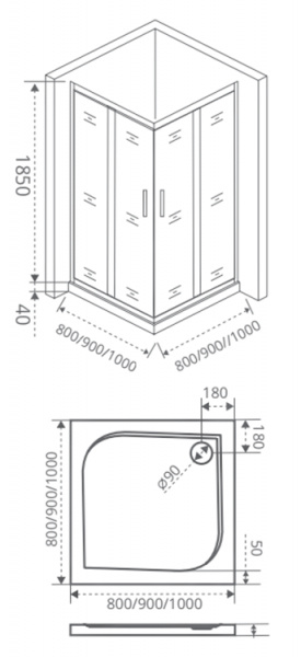 Фото душевое ограждение good door infinity cr-80-c-ch 80 см ин00014