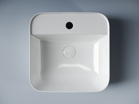 Фото раковина накладная ceramicanova element 39 см, цвет: белый cn5014