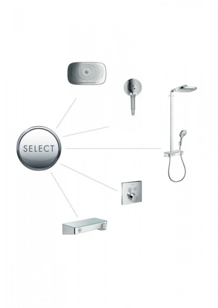 Фото термостатический смеситель для душа hansgrohe shower select 15763140