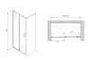 Фото душевая дверь abber schwarzer diamant 100 см ag30100b5