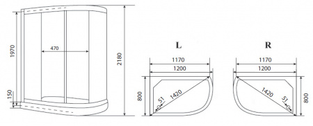 Фото душевая кабина timo comfort te-0702p r 120x80 см