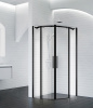 Душевое ограждение BelBagno ACQUA-R-2-100-C-NERO 100x100 см