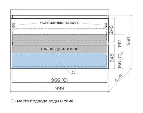 Фото тумба под раковину style line  манхэттен 100 см лс-00002368