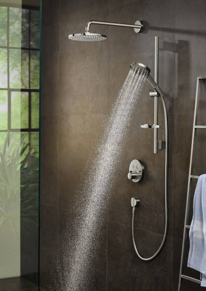 Фото встраиваемый термостатический смеситель для душа hansgrohe showerselect 15743000
