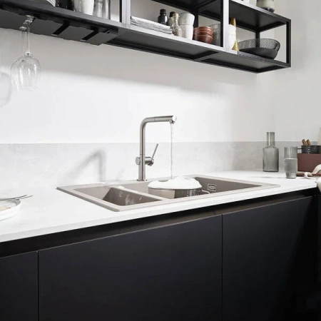 Фото смеситель для кухонной мойки hansgrohe talis 72840800