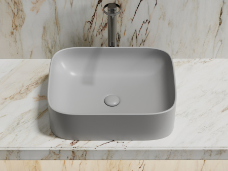 Фото раковина накладная ceramicanova element 50.5 см, цвет: серый cn6052msg