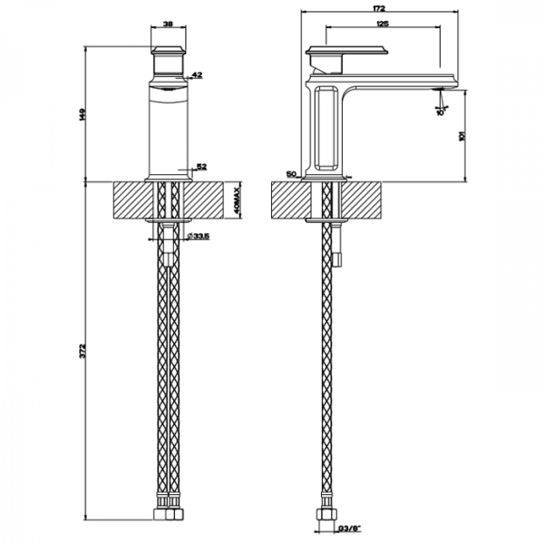 Фото смеситель для раковины gessi eleganza 46002#031