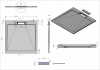 Фото поддон из искуственного камня esbano luxe 100x100 см esp-lx100g