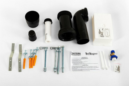 Фото инсталляция для унитаза с панелью смыва belbagno bb097set.r.cr
