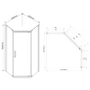 Фото душевой уголок vincea stresa 90x90 см vsp-1s900cl