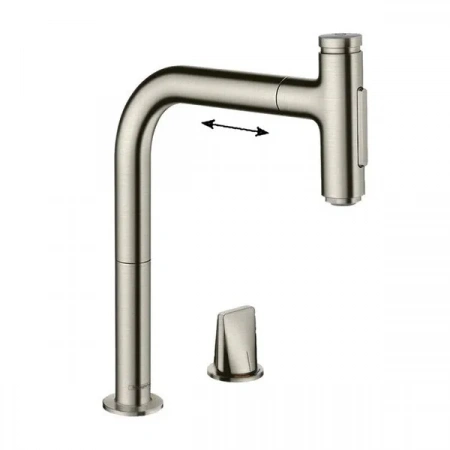 Фото смеситель для кухонной мойки hansgrohe metris select 73818800