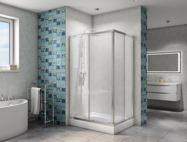 Фото душевое ограждение 	belbagno due 80x100 см due-ah-2-100/80-c-cr