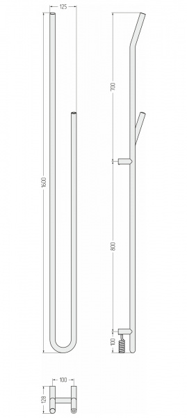 Фото электрический полотенцесушитель сунержа локон 160x12,5 см цвет : черный 31-0887-1612