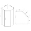 Фото душевой уголок vincea stresa 100x100 см vsp-1s100clb