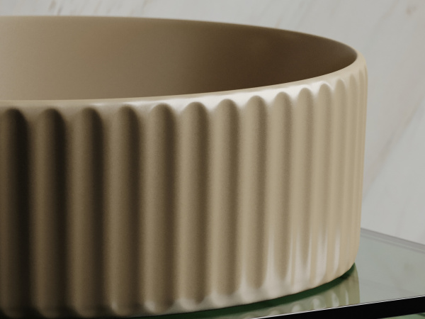Фото раковина накладная ceramicanova element 36 см, цвет: капучино cn6057mc