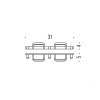 Фото крючок пятерной colombo design time w4237